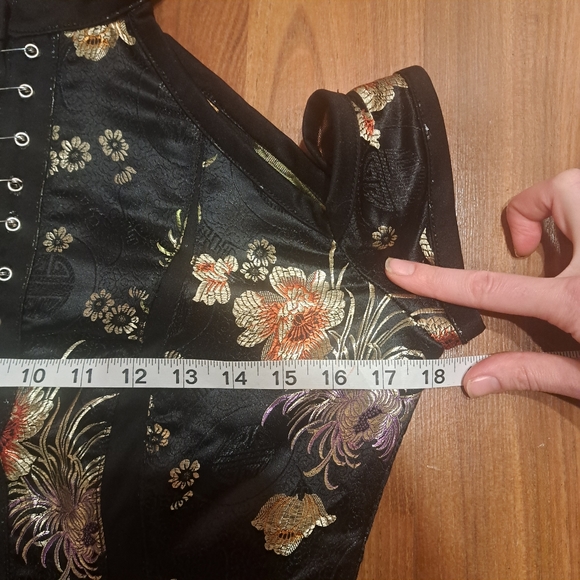 Rare Vintage Lip Service y2k Sample Satin Geisha Floral Brocade Goth punk Top - Picture 5 of 10